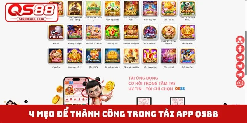 4 mẹo để thành công trong tải app QS88