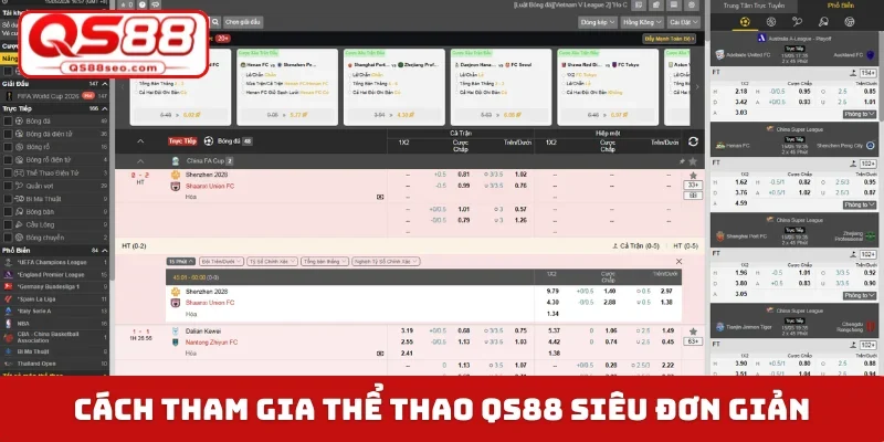 Cách tham gia thể thao QS88 siêu đơn giản