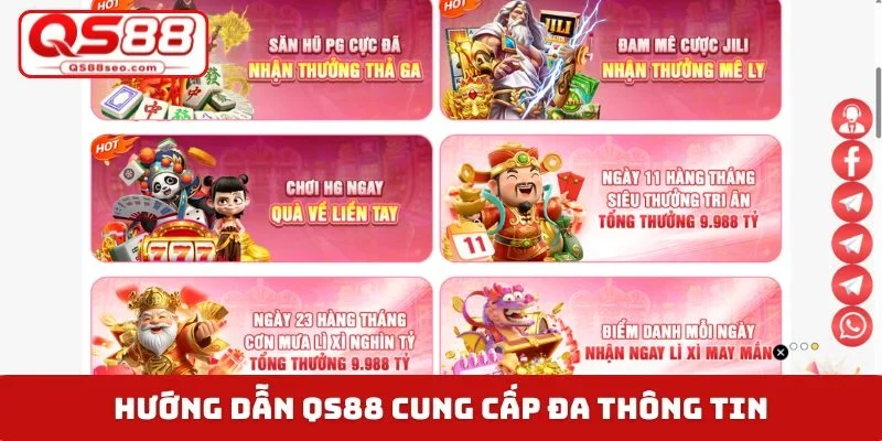 Hướng dẫn QS88 cung cấp đa thông tin